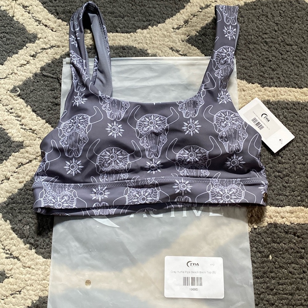 Gray Yuma Pipa Beach Bikini Top